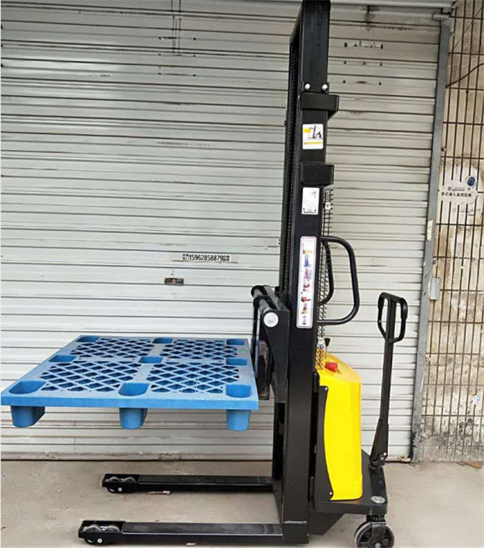 Powered Pedestrian 4m Lifting Battery Full Electric Pallet Stacker