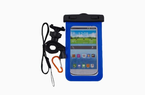 Iphone Cell Phone Touchable Sport Cycling Pvc + Abs Waterproof Bag Pouch Blue Color