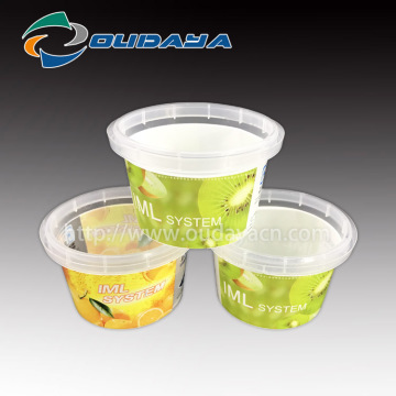PP plastic  Fruit IML Yogurt pudding Cup