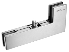 Stainless Steel Big L patch fitting glass door