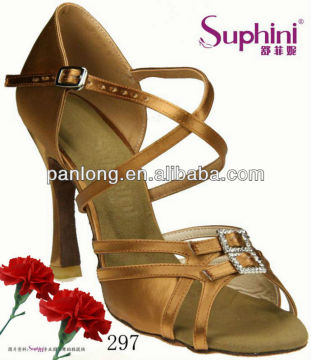 tan genuine leather colombia latin dance shoes wholesale for women 297
