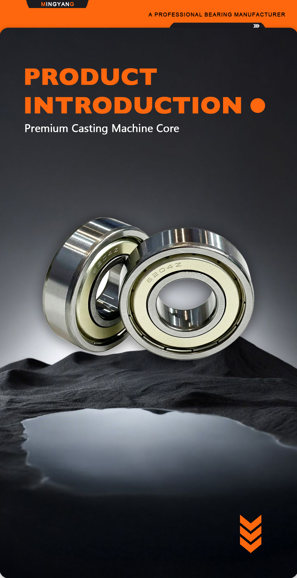 Шарикоподшипник 6204‑2RS для тяжелых условий эксплуатации x Heavy‑Duty 6204‑2RS Ball Bearing x