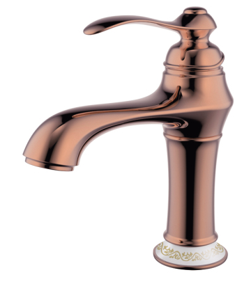 Single-Lever Basin Faucet Washbasin Tap Brass Rose Gold