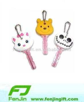 soft pvc rubber cartoon key cap