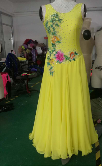 Yellow ballroom dresses girls