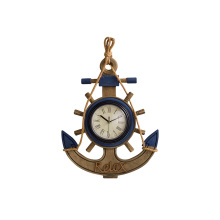 Mediterranean Ship Anchor Wooden Wall Clock for Home Decor