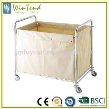 Hospital linen cart with canvas bag, commercial hotel laundry cart