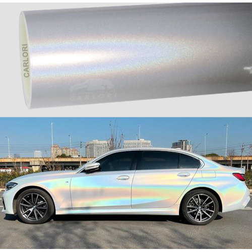 Gloss Rainbow лазерный белый автомобиль виниловая упаковка