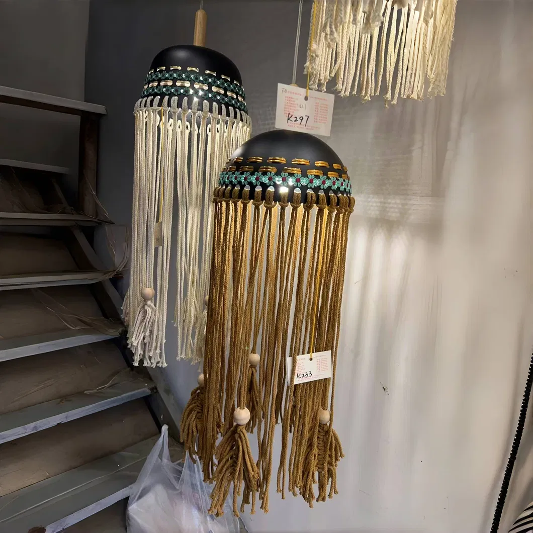 Eco-Friendly Woven Jute Pendant Light for Stylish Hallway Decorations