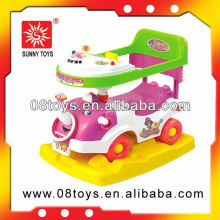 Vocal and safety baby ride on car