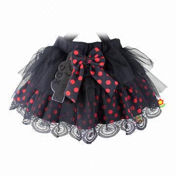 New Design Round Spot Children's Short Bow Girls' Skirt, Various Styles and Colors Available