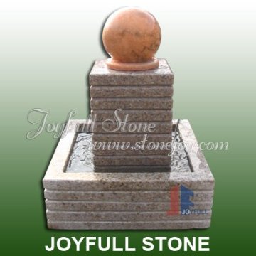 Granite Fountain with rolling marble sphere