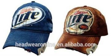miller lite baseball caps metal bottle openner cap
