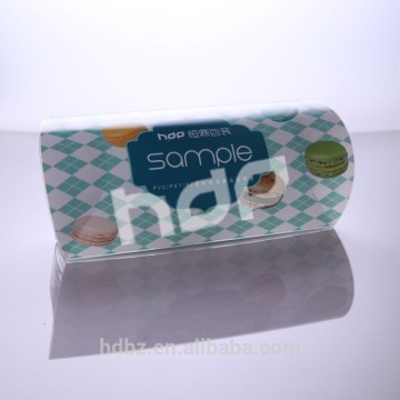 customized design fancy pvc pp pet macaron packaging box