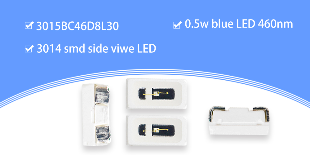 3015BC46D8L30 Ultra Bright 460nm Blue 3014 Side View LED 0.5W Blue LED