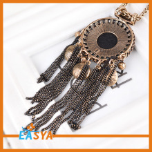 Hand Made Stone Gold Chain Necklace