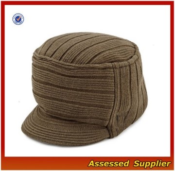 XJ0997/Fashion mens winter hat / mens knitted winter caps with visor