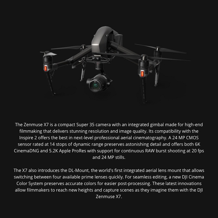 Zenmuse X7 DL/DL-S Lens Set for DJI ZENMUSE X7 camera INSPIRE 2 PARTS