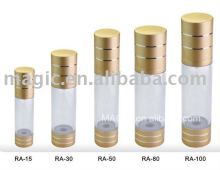 transparent plastic cosmetic bottle airless pump bottle plastic bottle with pump dispenser