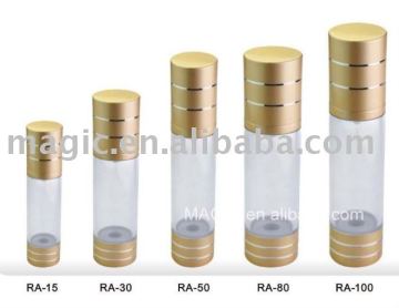 transparent plastic cosmetic bottle airless pump bottle plastic bottle with pump dispenser