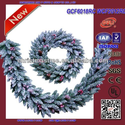 Christmas Decorations Tinsel Garland Flocked Color