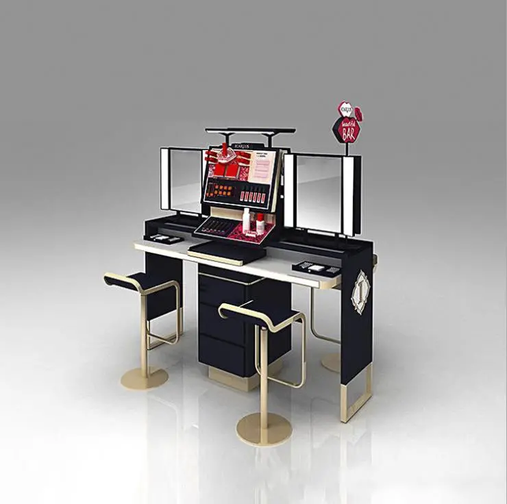Makeup Shop Fitting Cosmetic Shop Furniture Professional Stand Display Counter