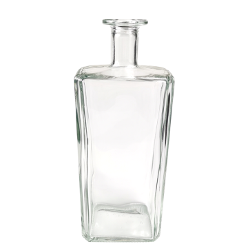 Simple Flat Clear Empty Liquor Wine Glass Bottles