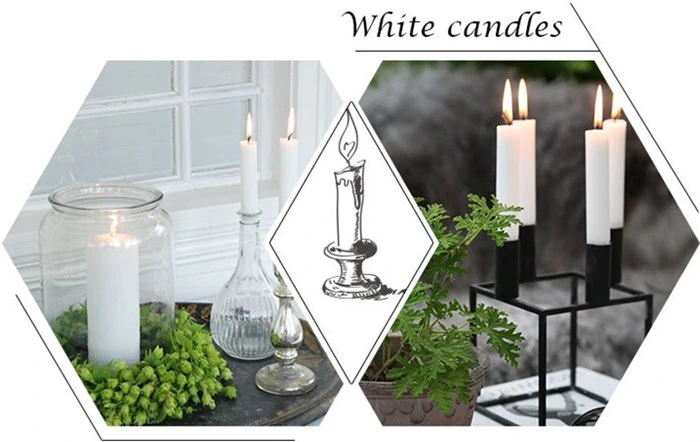 White Paraffin Wax Household Fluted Candle