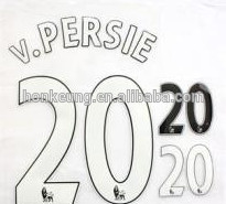custom cheap heat transfer sticker on sport wear numbers, heat transfer printing on sport numbers