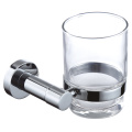 Single Round Toothbrush Holder With Glass Cup