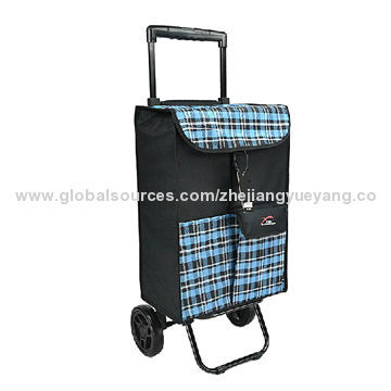 Folding grocery shopping carts