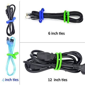 Tie Kabel Silikon Kustom Dasi Memutar Karet Reusable