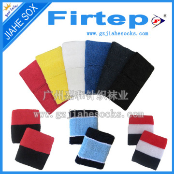 Rainbow color wrist sweatbands,stripe terry wristbands