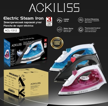 ACKILISS Electric Iron Hand-held Steam Flat Iron for Clothes