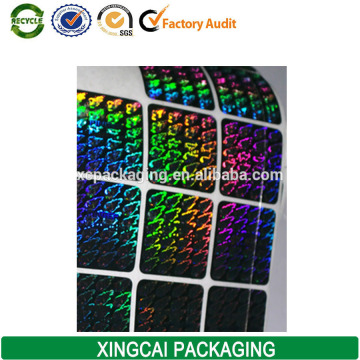 colorful 0.1mm customized hologram sticker/label/trademark