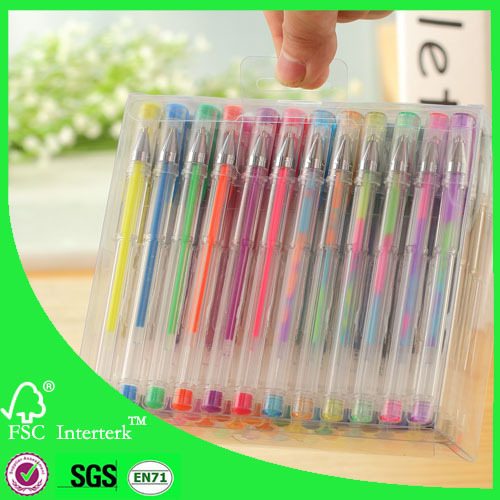 free sample high quality neon pastel matallic glitter gel pen set