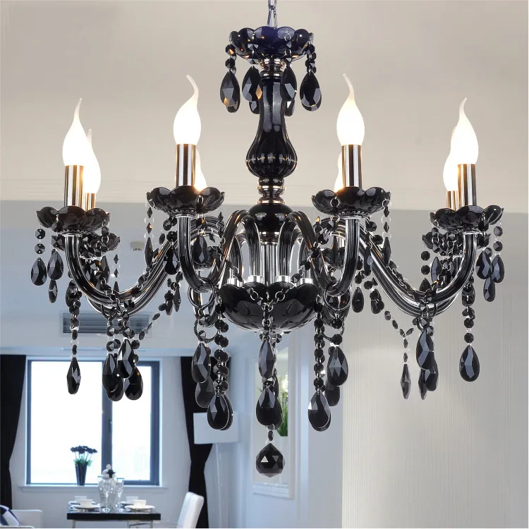 Elegant European Crystal Pendant Light with Vibrant Colors