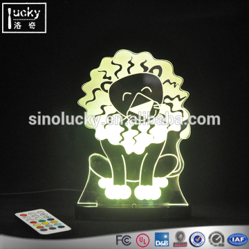 Jungle lion night light projector with remote