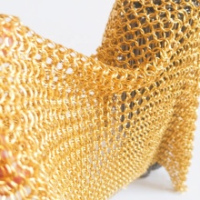 Stainless Steel Chainmail Mesh Metal Fireplace Screen Curtain