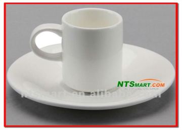 ceramic white tea cup and saucer set