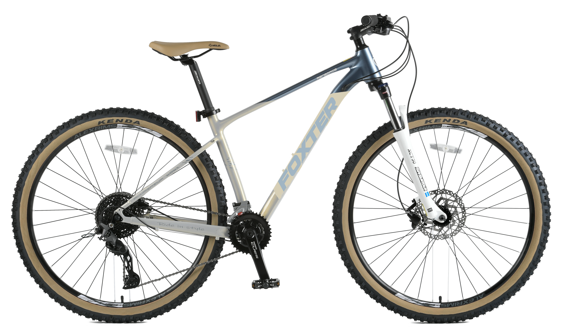 29 inç FT975 alaşımlı çerçeve dağ bisikleti 27 hız ipuçları shimano süspansiyon çatalı çanak fren gümüş yeşil 29inch FT975 alloy frame mountain bike 27speed cues shimano suspension fork dish brake silver green