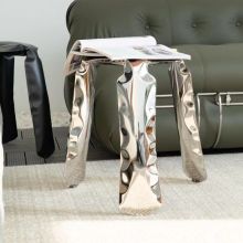 Designer Polish Mirror Stainless Steel Chair Living Room