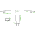 5V1A USB Charger for Massager with KC KCC