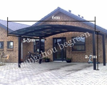 Outdoor used mental double carports for sale, aluminum frame villa car cover, garage carport designs