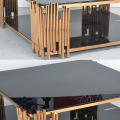 ステンレススチール素材のホットテーブルコーヒーテーブル