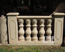 Hand Carved natural stone balustrade