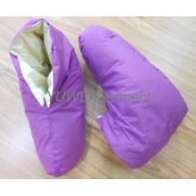 Fashion design down feather slippers