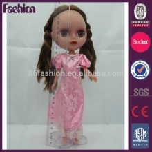 OEM&ODM plastic doll/dress-up dolls with beautiful make-up face/fashional dresses/bendable body