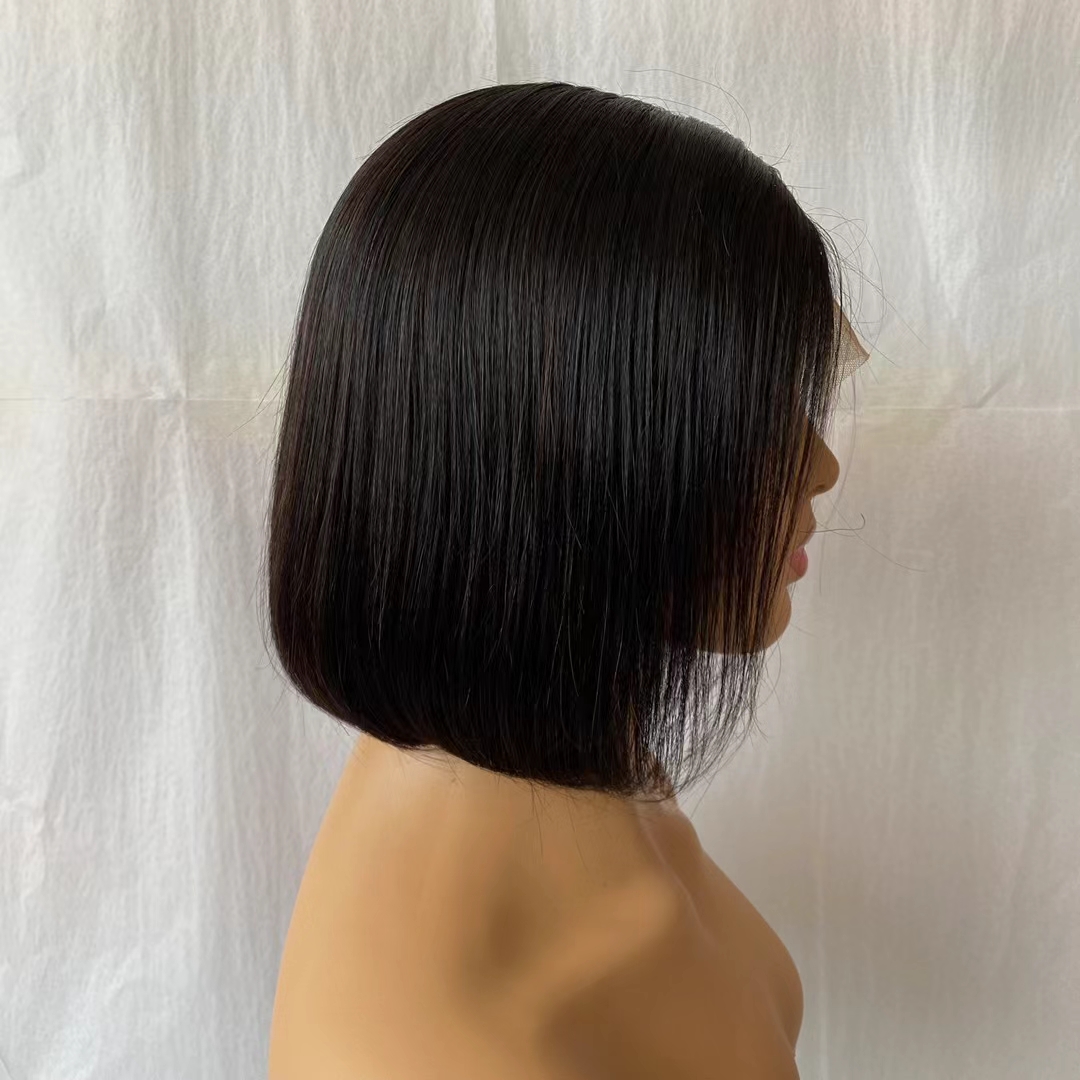 Factory Cheap Short Wigs Bob Cut T Part 13*4*1 HD Transparent 13*6*1 Bob Lace Frontal Wig Human Hair