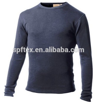 Polypropylene Merino Wool long Thermal underwear crew top